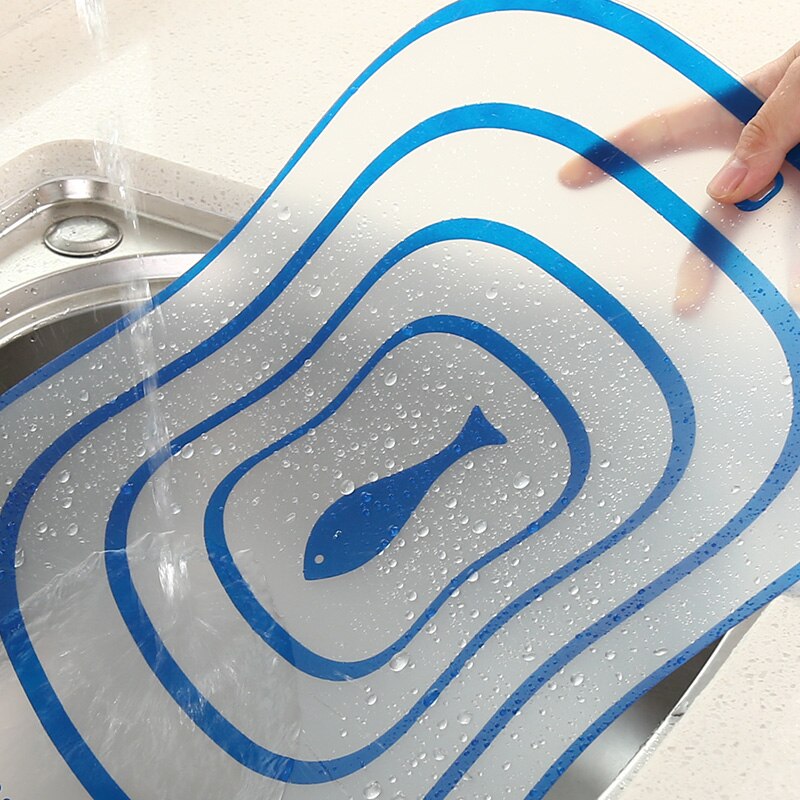 Extra Thick Flexible Plastic Cutting Board Mats With Food Icons, (Set of 4) -Prevents Slipping - Prevents Cross Contamination