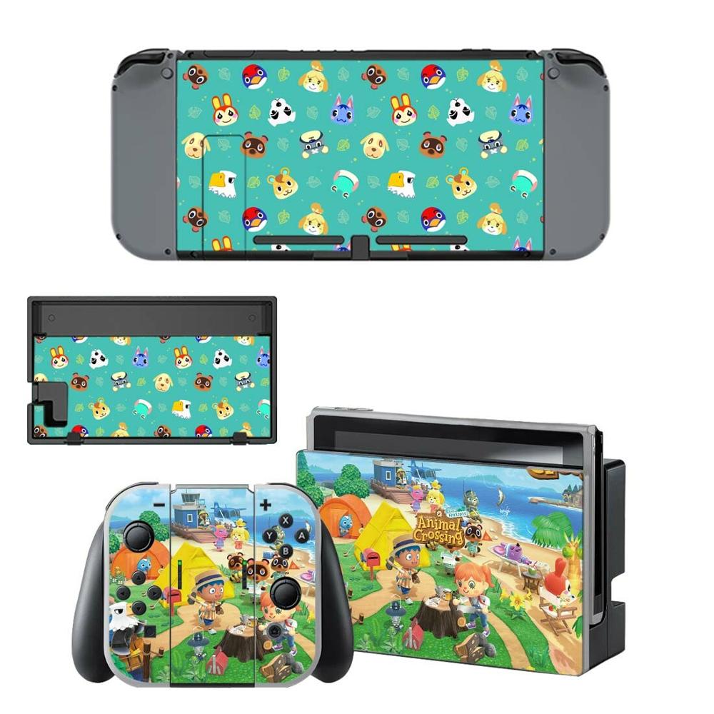 Protector de pantalla de vinilo para consola Nintendo Switch NS, pegatinas protectoras de piel de Animal Crossing + controlador Joy-con: YSNS2536