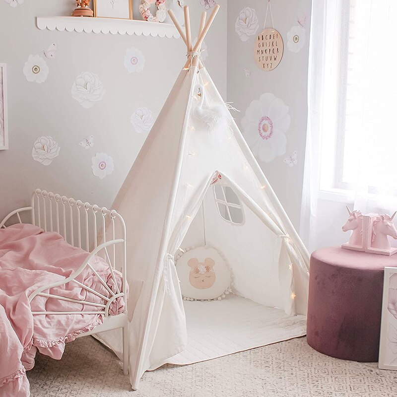 1.8M Kinderen Teepee Tent Voor Kinderen Indoor Outdoor Tipi Kind Tent Speelhuis Wigwam Voor Kinderen