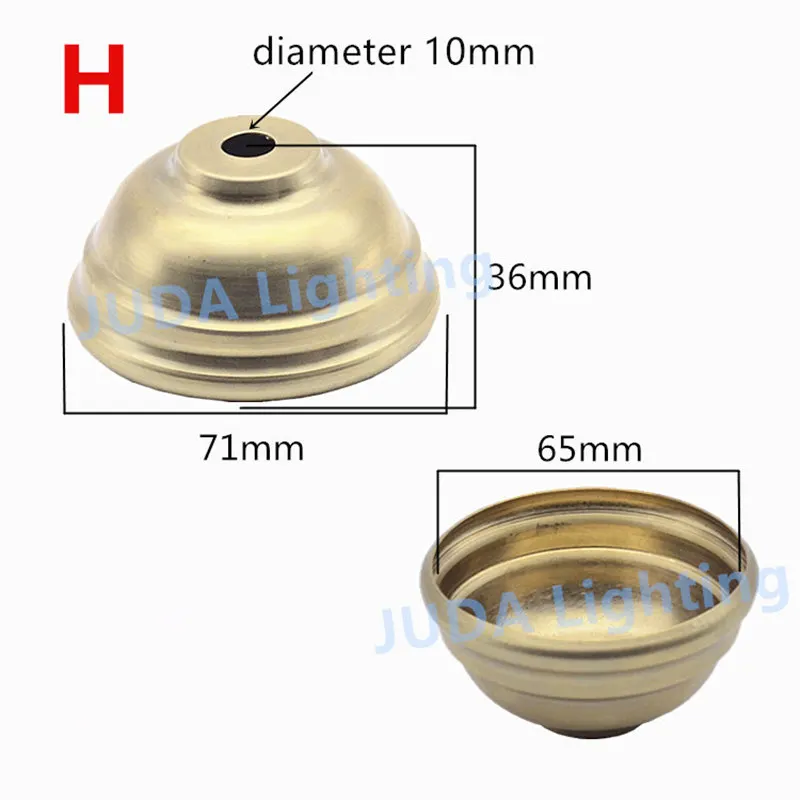 Tappo di copertura in metallo di rame tappo decorativo per tubo lampada in ottone M10 foro luce accessori per la decorazione del corpo per lampadario luci in ceramica a portato: Avorio