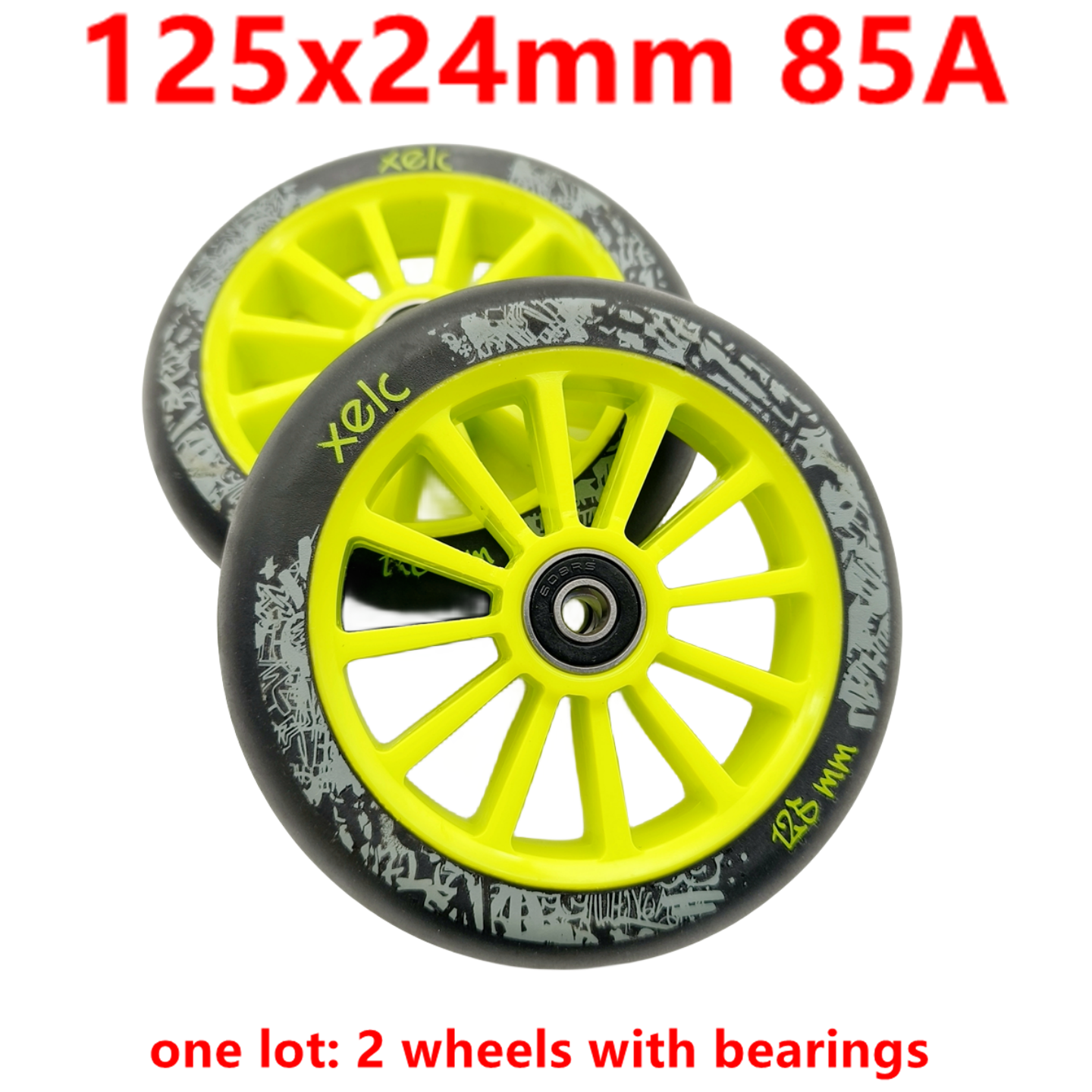 scooter accessories skate wheel scooter wheel 90mm 110mm 120mm 125mm 85a 2wheels/lot: Red