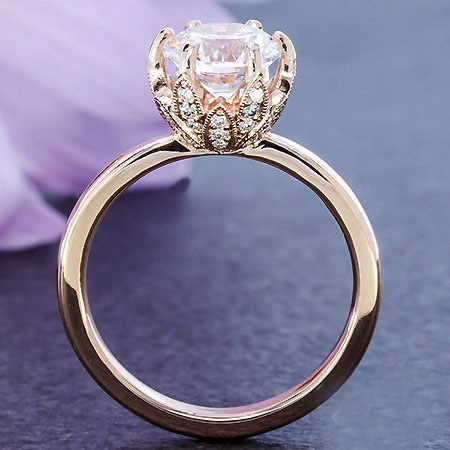 Hvid/rosa guld vielsesringe til kvinder 2ct 6 kløer diamant brudeforlovelsesringe damer trendy smykker tilbehør