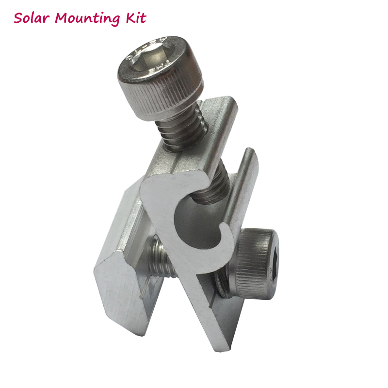 20 pièces solaire montage terre cosse en aluminium fixation au sol avec vis sur les rails de montage pour système de montage solaire