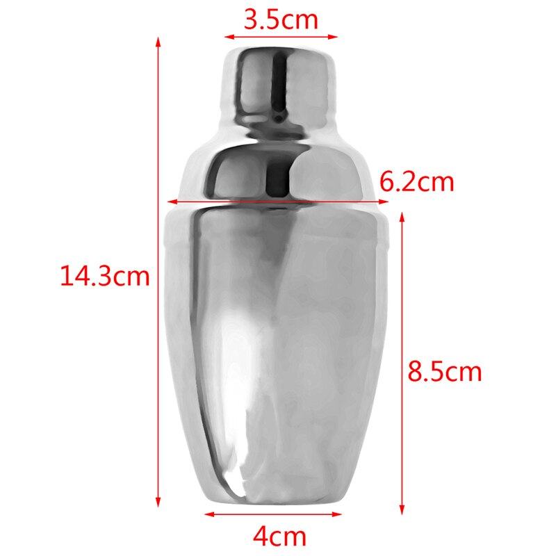 250ml Stainless Steel Hand Shaker Cocktail Shakers Stirrer Diy Milk Tea Drinks Mixing Glasses Bar Measure Cup Wine Mixing Tool: 250ml