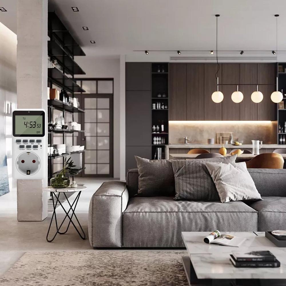 Electronic Digital Timer Switch EU UK US Plug Kitchen Timer Outlet 230V 120V 7 Day 12/24 Hour Programmable Timing Socket