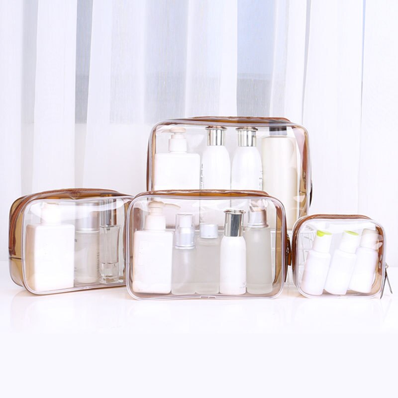 Reizen Pvc Cosmetische Zak Vrouwen Make-Up Tassen Toiletartikelen Organizer Waterdichte Opslag Neceser Clear Badkamer Waszak