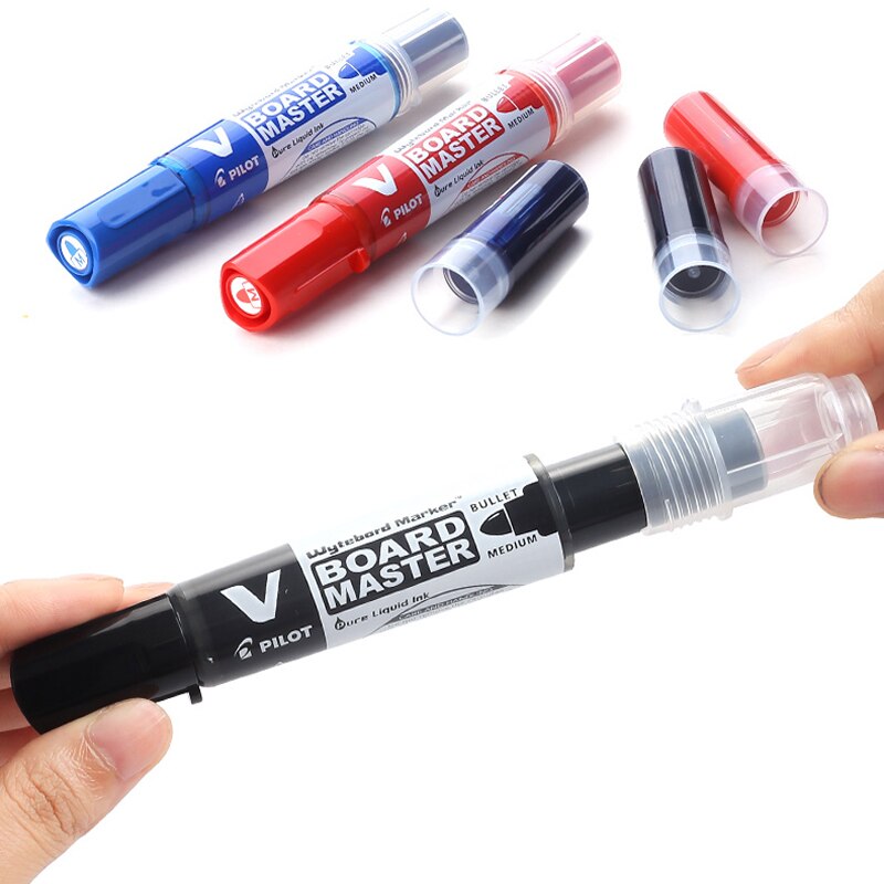 6 pieces of PILOT whiteboard pen round head large capacity ink WBMAVBM replaceable refill 6 color optional