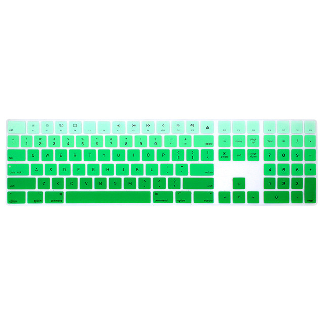 Magic Keyboard with Numeric Keypad MQ052LL/A A1843 Soft Silicone Skin Keyboard Cover For Apple Magic Keyboard: green