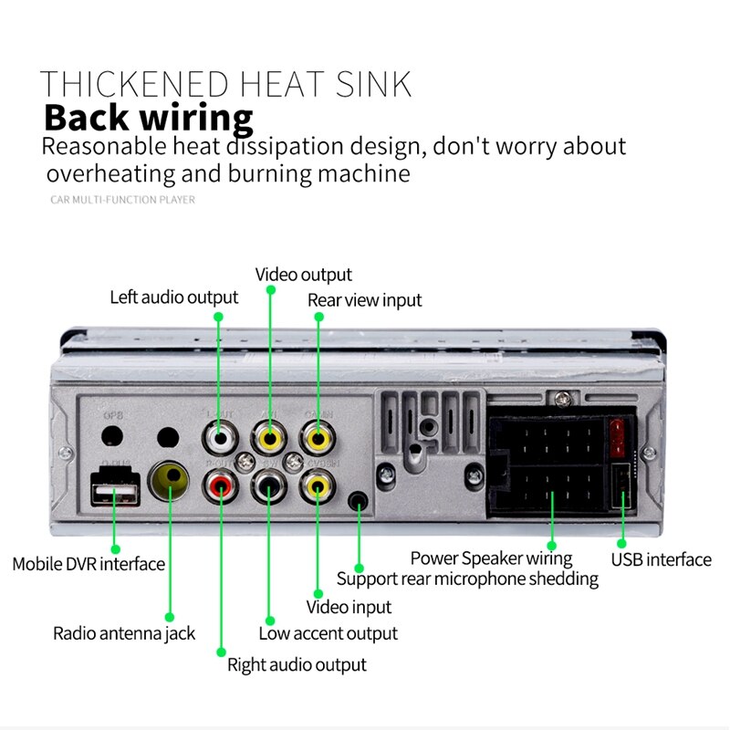 Reproductor MP5 para coche de 5,1 pulgadas, 5188, IPS, prensa Sn, Control de voz, Radio RDS AM, FM, 4USB, interconexión bidireccional