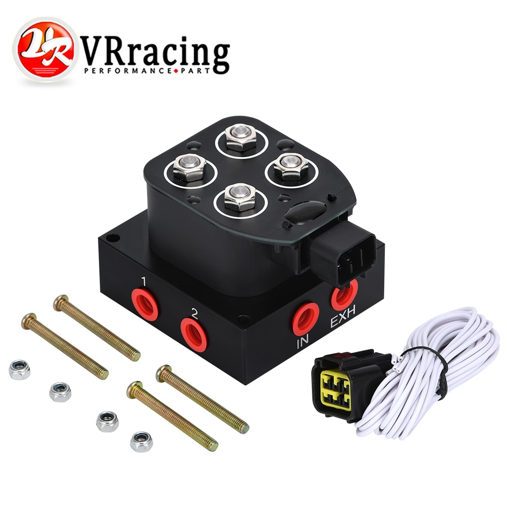 Auto/Motorfiets 12V Magneetventiel Vering Manifold Ventiel (0-200psi) Controle Airbag Schorsing