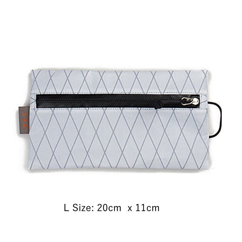 3F UL Gear X-PAC-Bolsa de almacenamiento de tela con doble cremallera lateral, portátil, pequeña, impermeable, ultraligera, para acampar y senderismo: L Size White