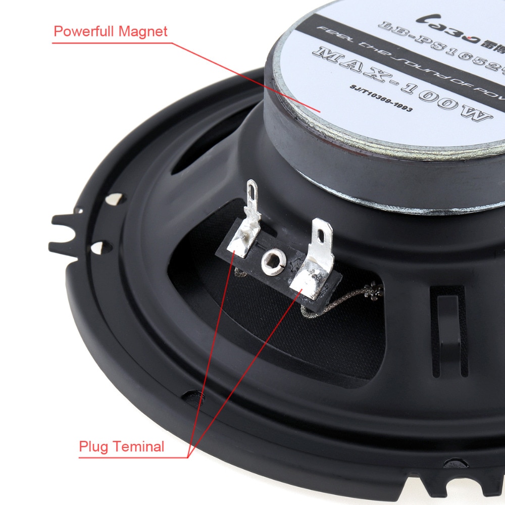 2 stuks 6.5 Inch Full Range Frequentie Luidspreker LABO 2 Way Auto Coaxiale Hifi Speaker Voertuig deur Auto Audio