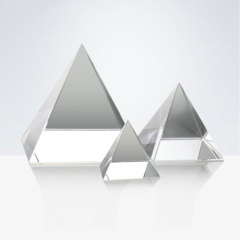 1PC Quadrangular Pyramid Prism Crystal Rainbow Optical Glass Prisma Photography Light Test Science Experiment Instruments