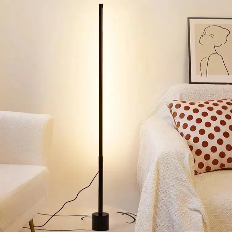 Gulvlampe rgb nordisk soverom, stue, arbeidsrom, vertikal nattbordslampe, veggmontert skrivebordslampe, fjernstyrt omgivelseslys