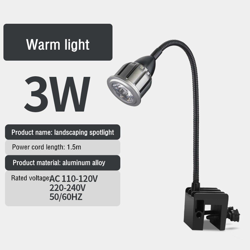 Luz de acuario LED de espectro completo COB paisajismo del tanque de peces, foco para acuarios plantados, decoración de terrario, Nano: 1