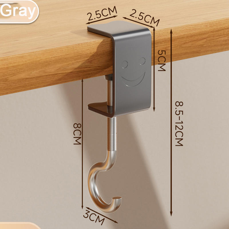 1/2 st justerbara skrivbordskrok utan håltagning kontorsbordskrok hängande väska student ryggsäck hörlurskrok: Xxl / Brons