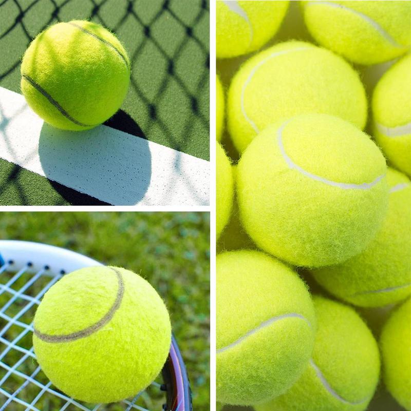 1pcs Tennis Ball Durable Tennis Rubber Practice Ball For Competition Training Exercises Elastic Fiber Rubber Outdoor Tennis Ball