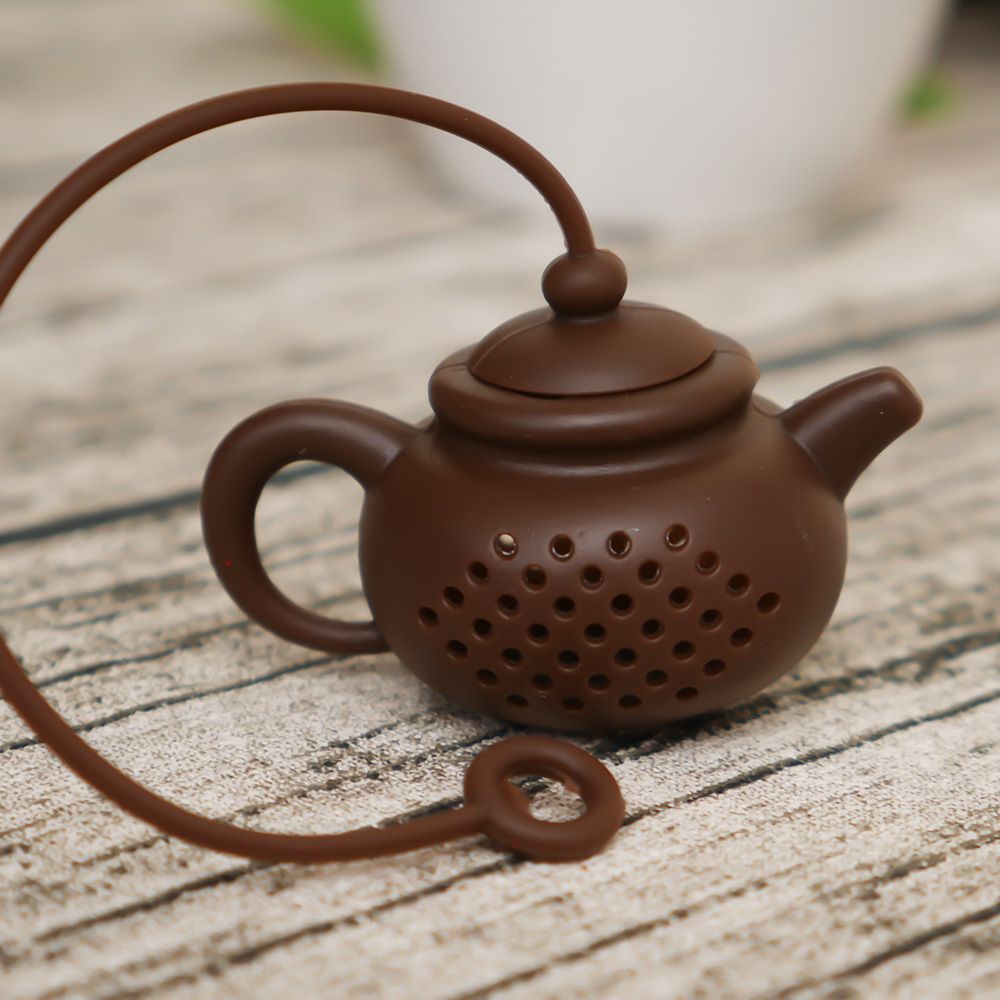 Colador Infusor de té en forma de tetera, bolsa de té de silicona, difusor de filtro de hoja, difusor de filtro útil, accesorios de té divertidos, herramienta de cocina