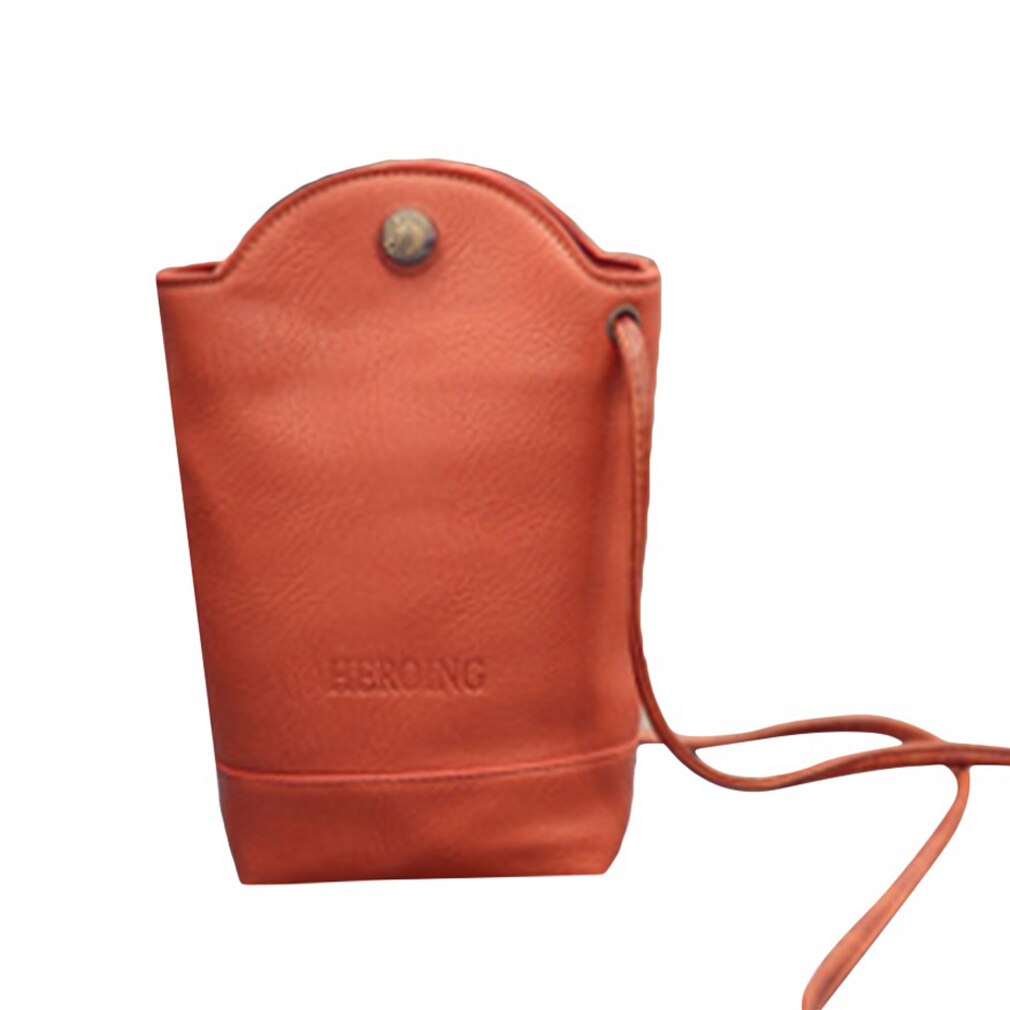 Sac à bandoulière femmes Mini petit sac de messager femmes en cuir sacs à bandoulière pour femmes dames téléphone portable pochette portefeuille: Orange