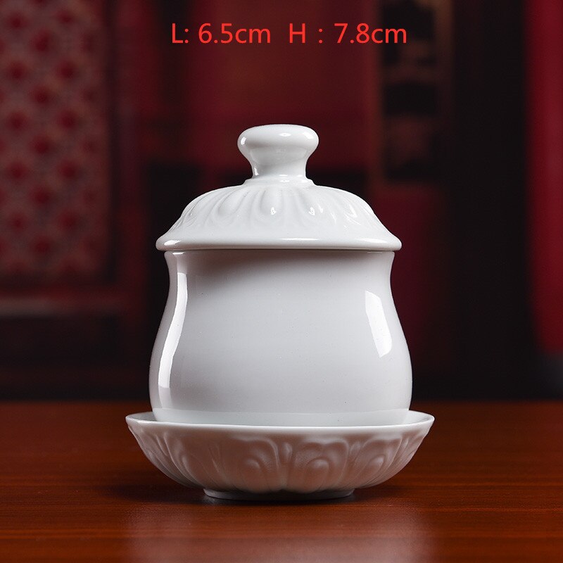 1 Pc Chinese Stijl Boeddhisme Heilige Water Cup Keramiek Guanyin Waterzuivering Cups Aanbidding Boeddha Mokken Boeddhistische Leveringen: D2