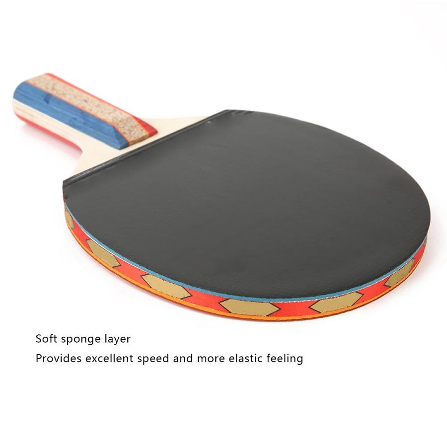 D001 Seven Layer Wood Board Table Tennis Rackets Table Tennis Paddle Sponge Rubber Practice Bat Table Tennis Sport Equipment