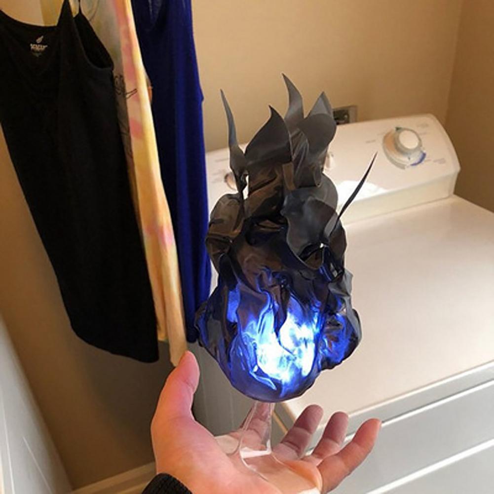 Halloween Floating Fireball Party Prop Suspended Flame Ball Halloween Cosplay Prop Garden Decoration Handheld Decor