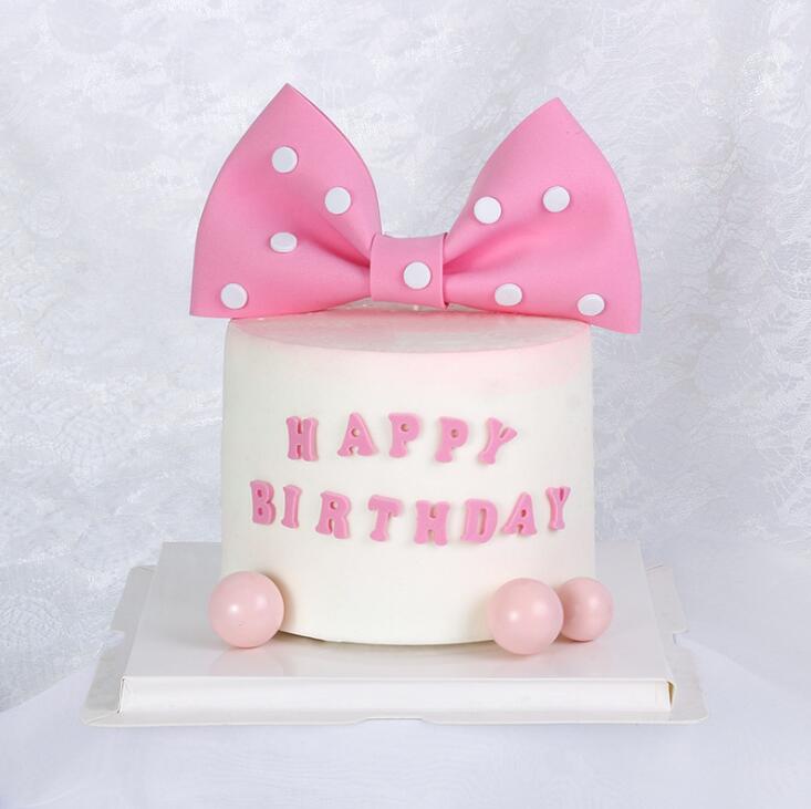 Gâteau Topper nœud-noeud gâteau décoration fête d'anniversaire fille bébé douche décor belle Rosette fille décor: 2