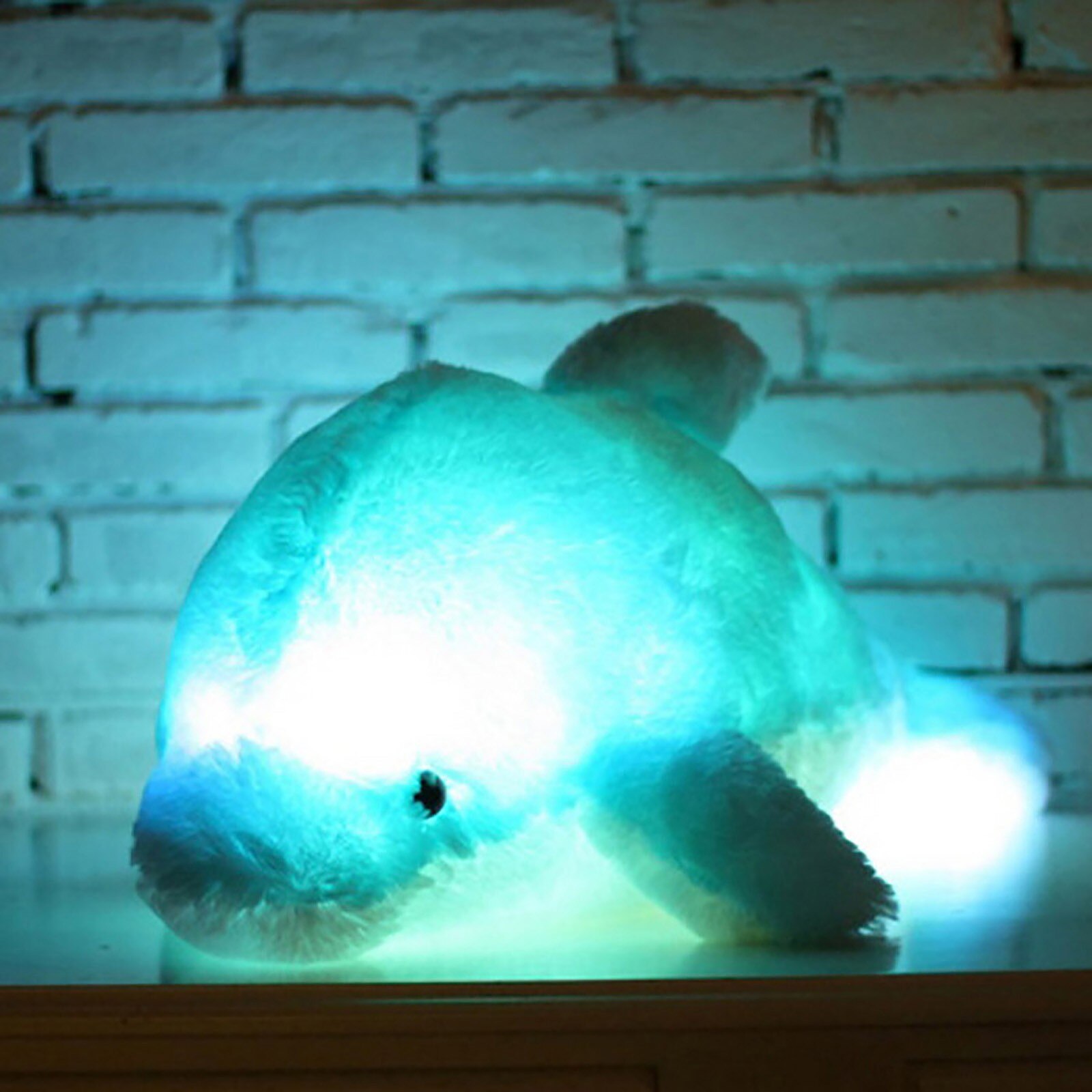 32Cm Leuke Creatieve Lichtgevende Knuffel Dolfijn Pop Glowing Led Licht Dier Speelgoed Kleurrijke Pop Kussen Kinderen mooie