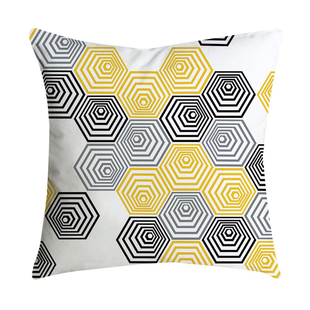 Ananas Blad Geel Sofa Auto Taille Gooi Kussen Case Home Decor cojines decorativos para sofa kussen G516: N