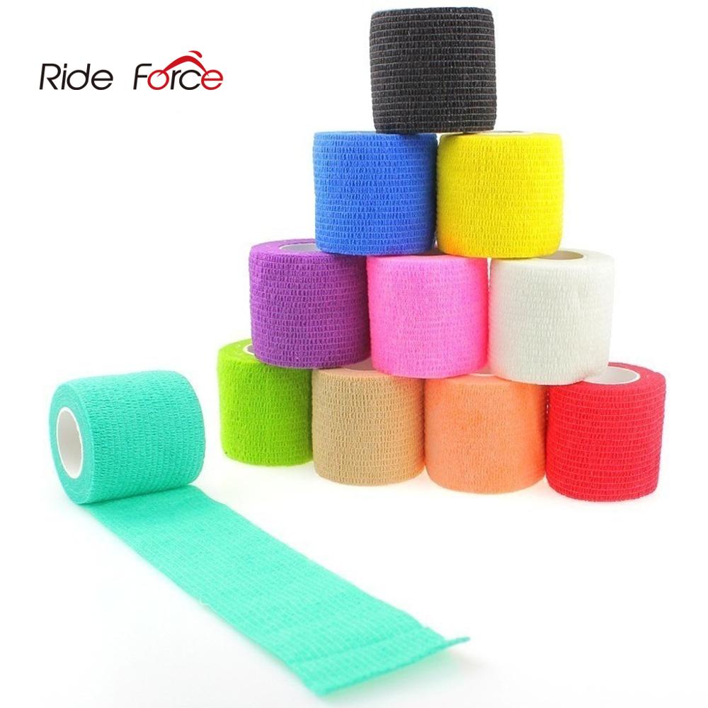 5 stk/parti sportssikkerhed selvklæbende elastisk bandage non-woven stof tape beskyttelsesudstyr knæ albue støtte støtte 5*450cm