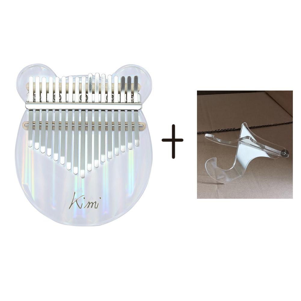 Kalimba Acrylic 17 Key Transparent Thumb Piano Mbira Sanza with Tuner Hammer Gig Kalimba Case Manual Christmas: Default Title