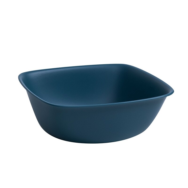 1Pcs Dikke Wastobbe Badkamer Keuken Accessoires Huishoudelijke Plastic Wastafel Draagbare Wassen Groenten Reiniging Bassins Vierkante: Small-Dark blue