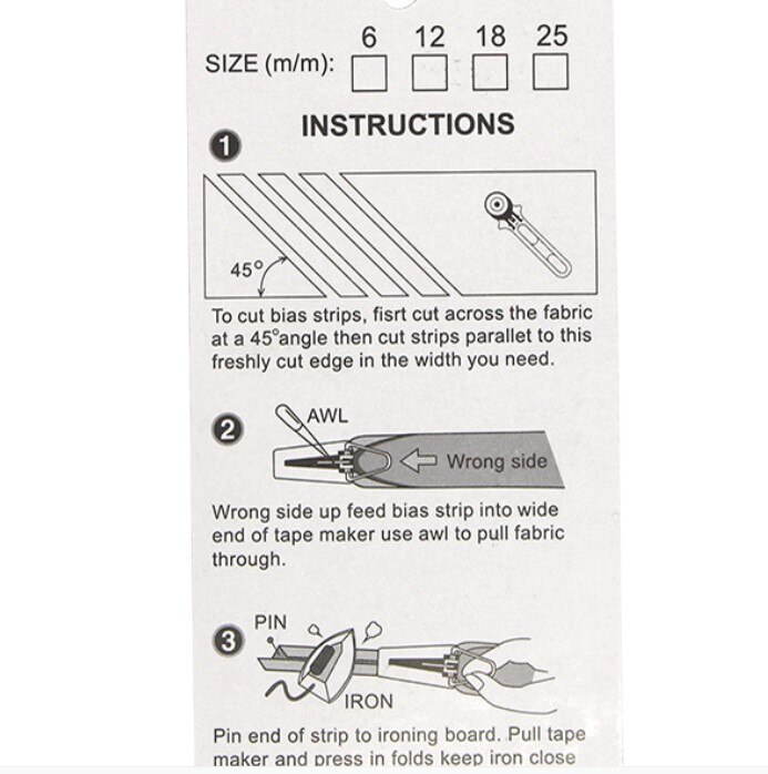6Mm 12Mm 18Mm 25Mm Stof Bias Tape Makers Binnenlandse Machine Naaien Quilten Gereedschap Accessoires