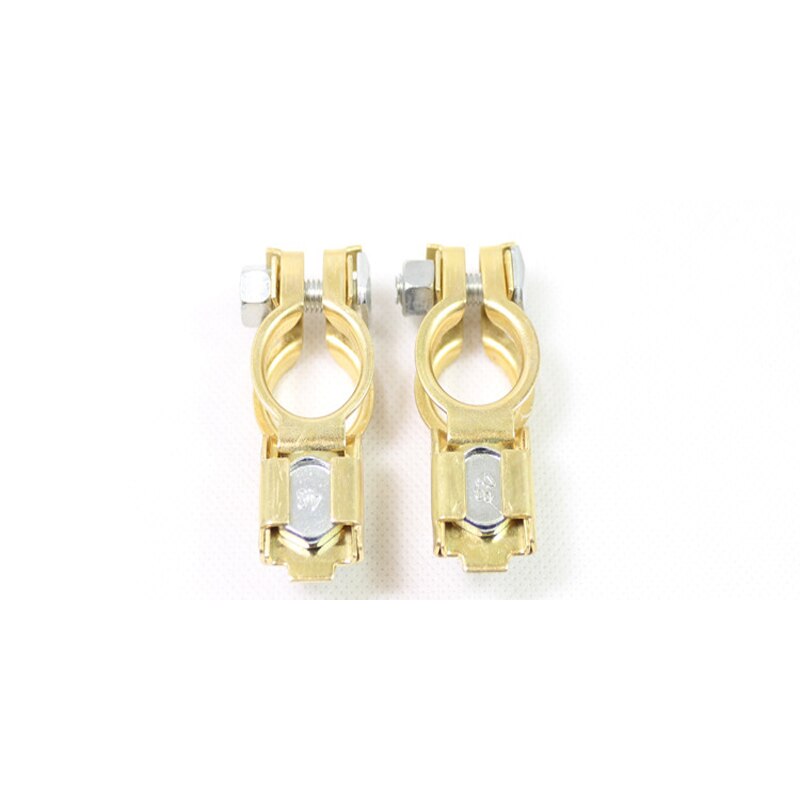 2PCS Universal Car Battery Copper Pile Head Clip Red Black Protective Cover Battery Terminal Block Card Head Connector Clip