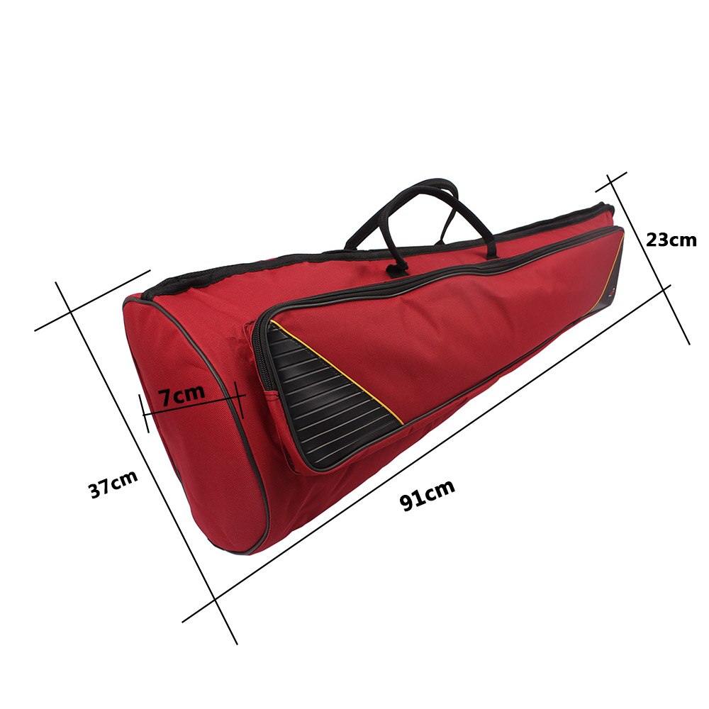 600D Trombone Gig Bag Waterbestendig Oxford Doek Rugzak Verstelbare Schouderbanden Katoen Gewatteerde Voor Alto/Tenor Trombone