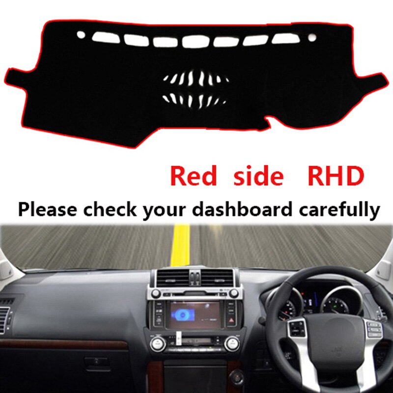 Til toyota land cruiser prado bil styling covers dashmat dash mat mat dashboard cover: Rhd rød side