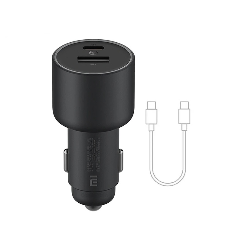 Original Xiaomi 100W Auto ladegerät Dual USB Schnell ladung Wireless Mi Auto ladegerät 100W USB-A USB-C Dual-Output-LED-Leistung: Default Title