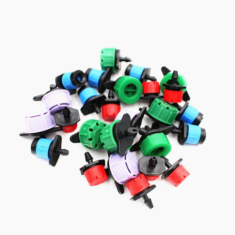 10PCS Plastic Adjustable Drippers Garden Watering Emitters 8-Holes Drip Irrigation Microspayer Fittings