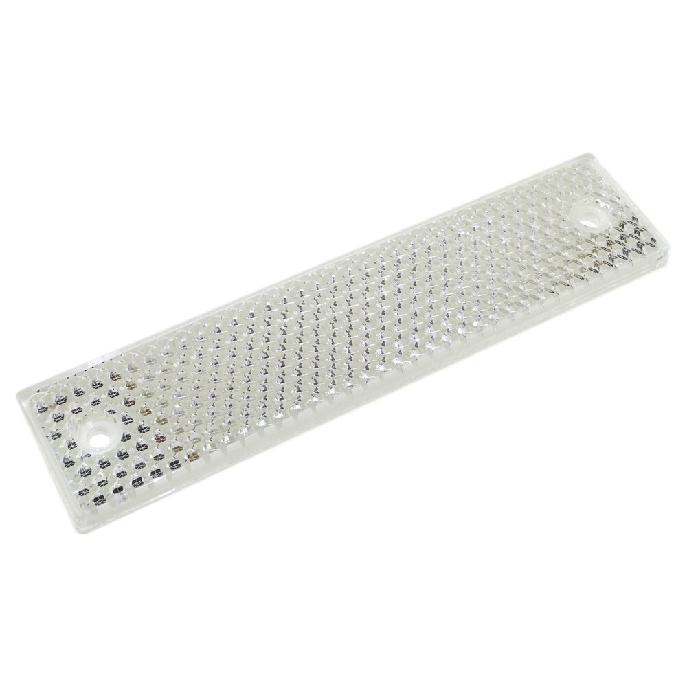 Réflecteur Autocollant Pour Moto & Vélo - 2 Pièces, Blanc, 100x13x7mm, Homologué E4, Sécurité Arrière