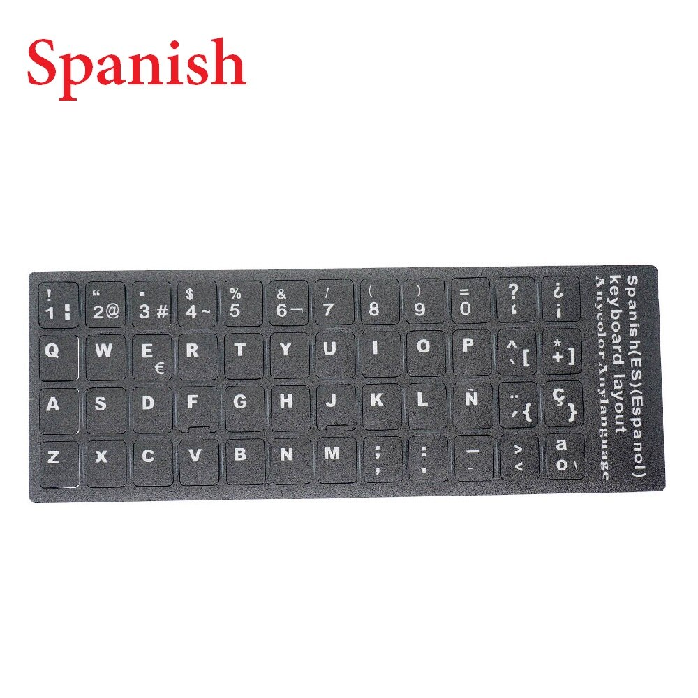 Spanish Keyboard Stickers Covers Keyboard Cover for Notebook Computer Desktop Multi-Language Letter Cover Covers