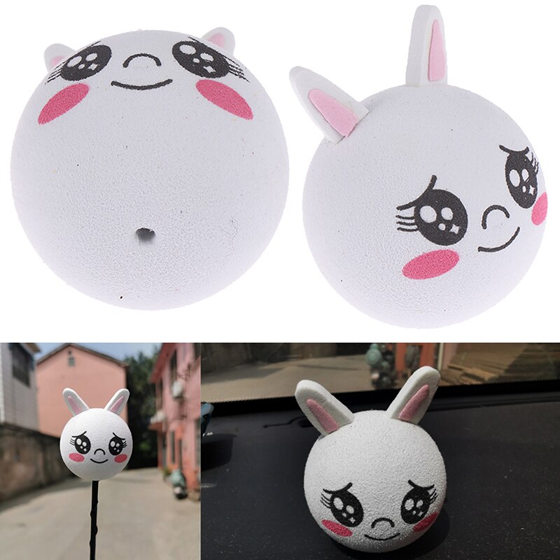1Pc Leuke Eend Bloem Aap Panda Dier Auto Antenne Pen Topper Antenne Eva Bal Decor Speelgoed Ornament 13 Soorten
