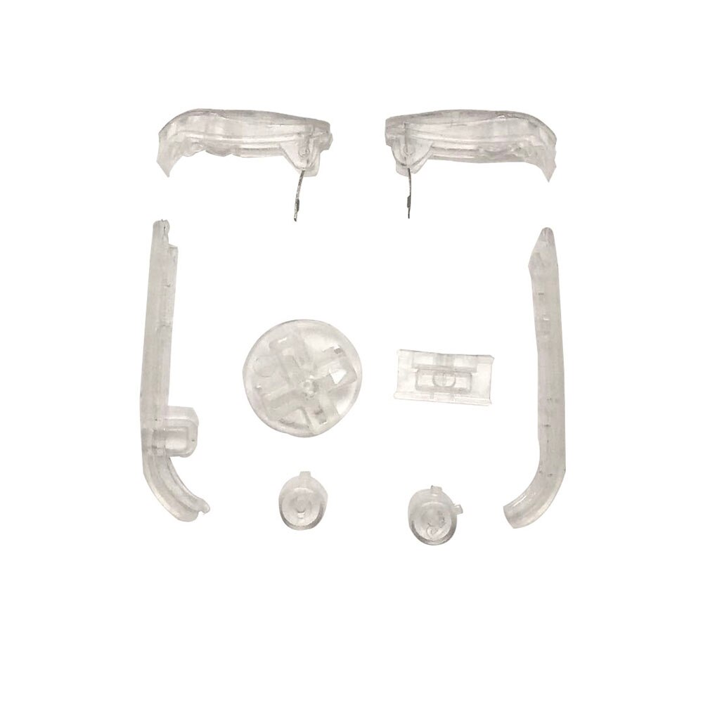 Neue L R Tasten Sets für GBA Tasten Tastaturen Sets mit AB D Pads Power ON OFF Tasten für Gameboy voraus Rahmen Shell Fall Abdeckung: Clear