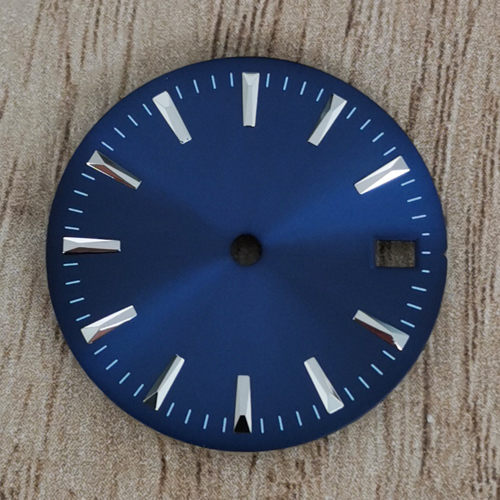 Modified Watch Accessories Watch Dial Stripes Sunburst Simple Watch Face for NH35/364R/7S Movement: Coffee