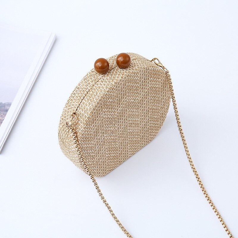 Mode Vrouwen Messenger Bags Gebreide Vintage Dag Koppelingen Avondtassen Geweven Keten Schoudertas Crossbody Zakken Stro Rieten Handtas