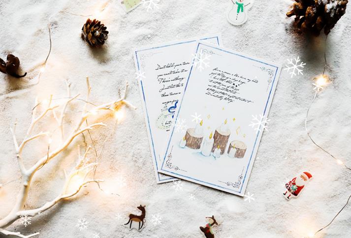 30Sheets/Pack Merry Christmas A Poem of Praise Postcard /Greeting Card/wish Card Stationery for Student
