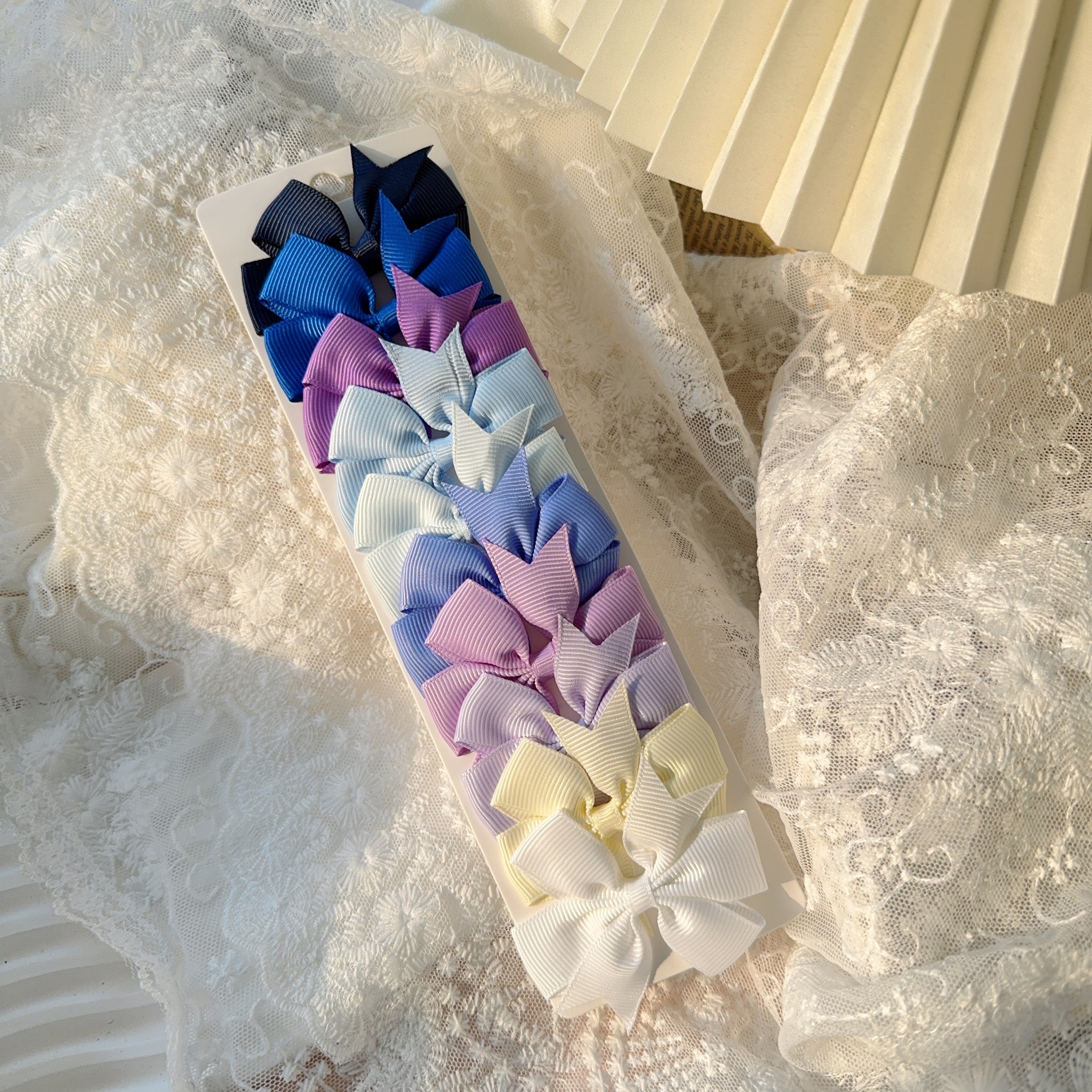 6-10 Uds. Pinzas para el cabello con lazo bonito para niñas, pinzas para el pelo con lazo colorido, pasadores hechos a mano, accesorios para el cabello para niños: Oro