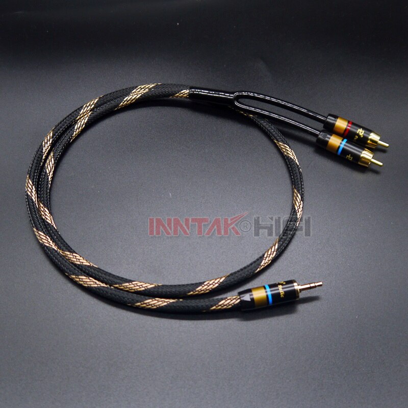 HIFI CANARE L-4E6S 3.5mm To 2 RCA Audio Cable / 0.5m 1m 1.5m 2m 3m 5M