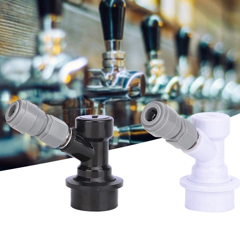 Conector de bloqueo de bola, Home Brewing Ball Lock Keg conector Bloqueo de bola desconectar + 8mm-1/4 pulgadas MFL conector de empuje rápido