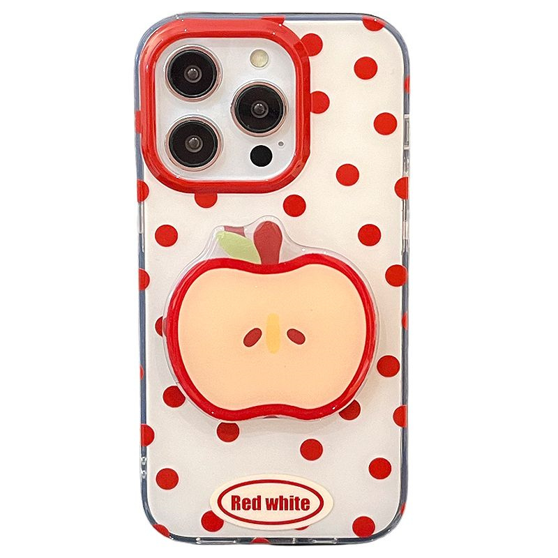 Funda de teléfono de lunares rojos retro IND con orificio grande con soporte para teléfono Apple para iPhone 11 12 13 14 15 16 pro max: Para iPhone 16 Pro Max