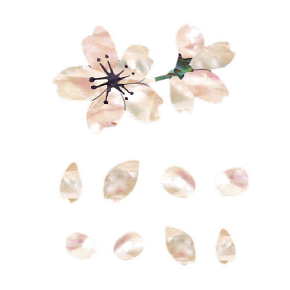 Mini cherry blossom gitarr klistermärken självhäftande avtagbara söta dekaler blommig kropp ukulele dekoration bas klistermärken  #2